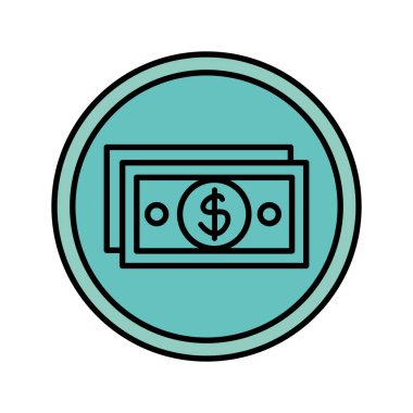 faturaları dolar izole simgesi