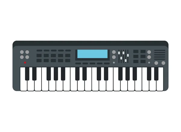 Piano keyboard isolated icon — Stock Vector