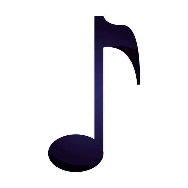 Hudba izolované ikonu lístku s poznámkou — Stockový vektor