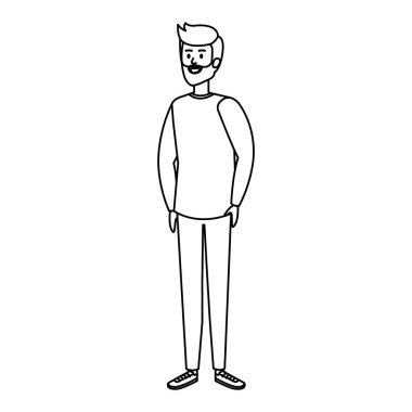 Sakallı genç adam.