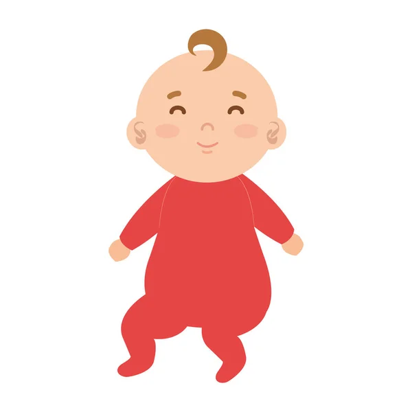 Little male baby character — Stock Vector