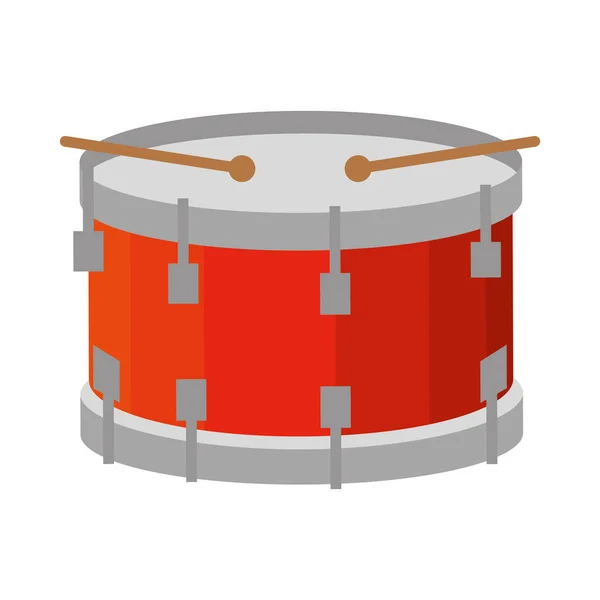 Trommel muziekinstrument pictogram — Stockvector