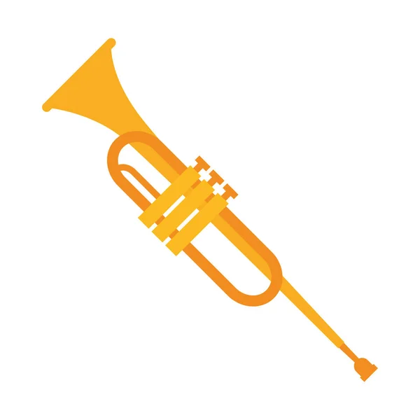 Trompete ícone de música instrumento — Vetor de Stock