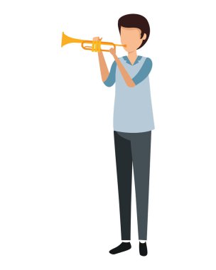 adam trompet karakter oynuyor