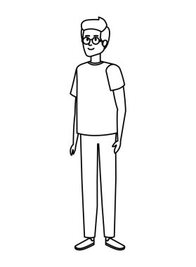 Sakallı genç adam.