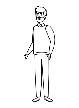 Sakallı genç adam.