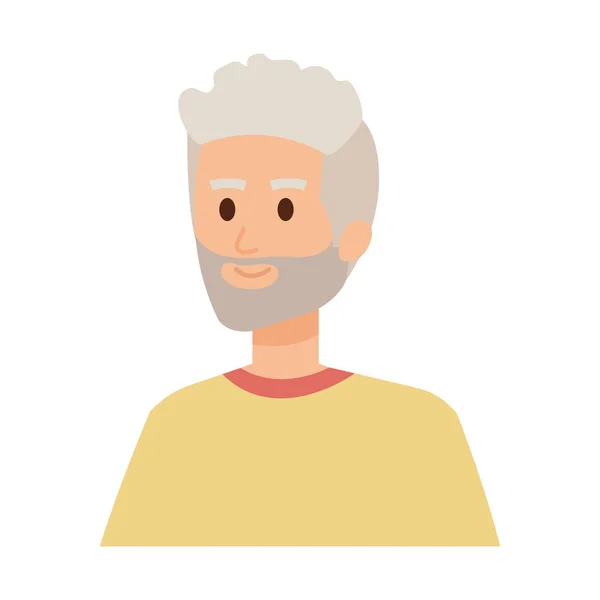 Lindo abuelo avatar carácter — Vector de stock