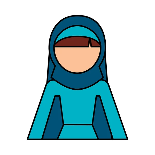 Muslimische Frau Avatar-Charakter — Stockvektor