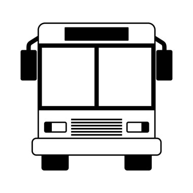 Beyaz arka planda autobus taşıma