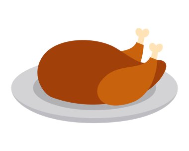 Beyaz arka planda Türkiye Gıda çanak