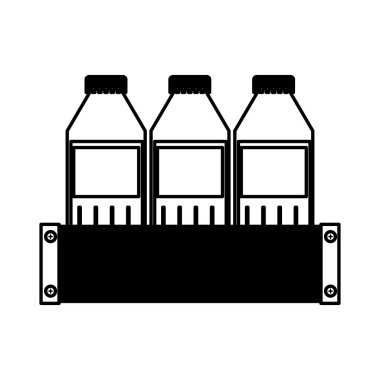 soda şişesi sepet izole simgesi