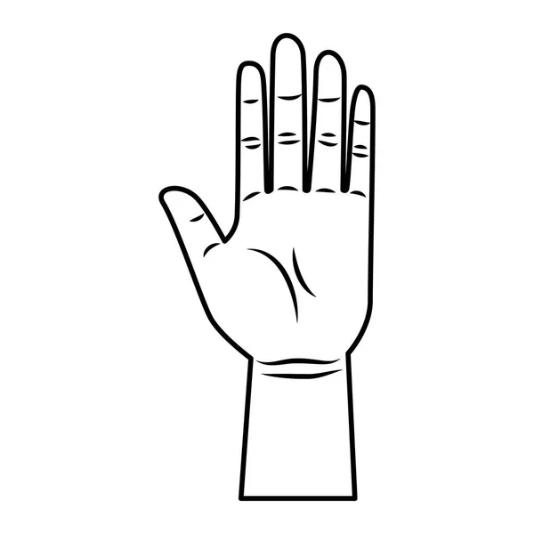 Hand-Mensch-Stop-Symbol — Stockvektor