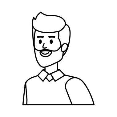 Sakallı genç adam.