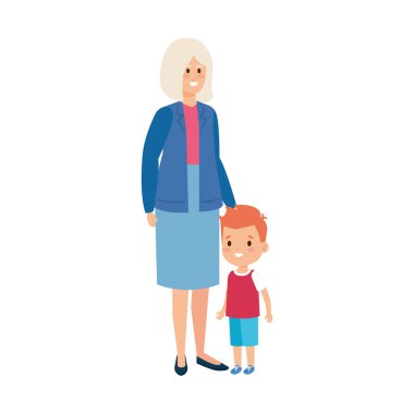 torunu ile sevimli büyükanne