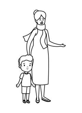 Küçük oğul karakterli Genç Anne