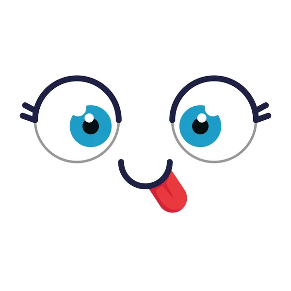 Κωμικό πρόσωπο με γλώσσα έξω emoji — Διανυσματικό Αρχείο