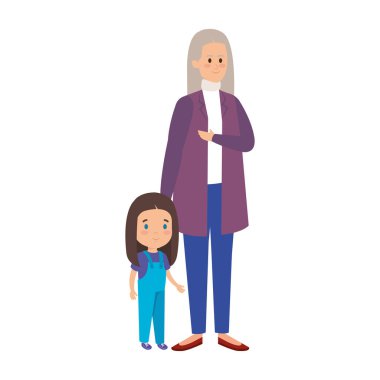 grandaughter ile sevimli büyükanne