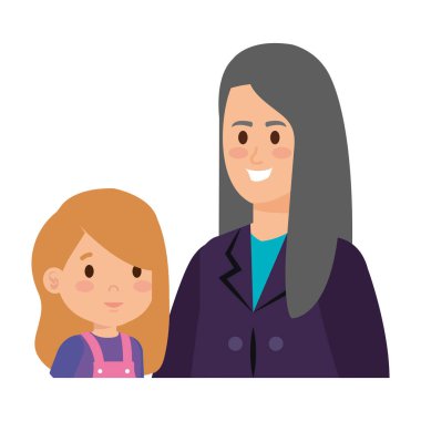 grandaughter ile sevimli büyükanne