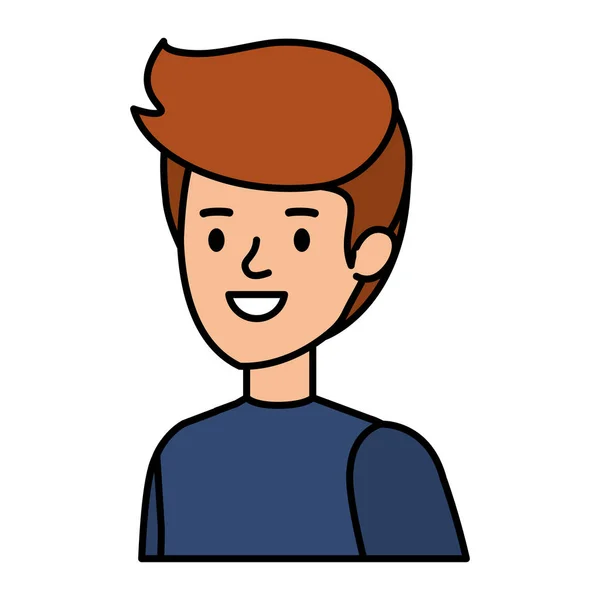 Joven hombre avatar carácter — Vector de stock