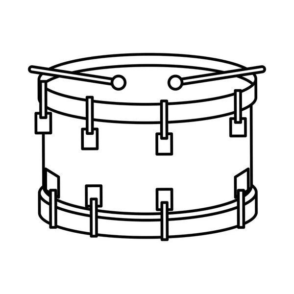 Drum musikinstrument-ikonen — Stock vektor
