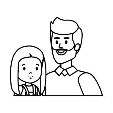 Baba ile kızı karakterler