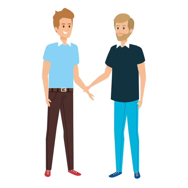 Jeunes hommes avatars personnages — Image vectorielle