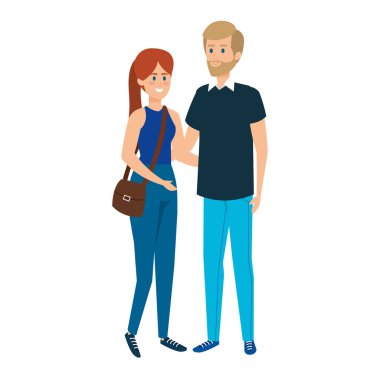 Genç çift avatarlar karakter