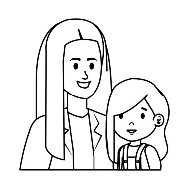 Küçük kızı olan genç bir anne.