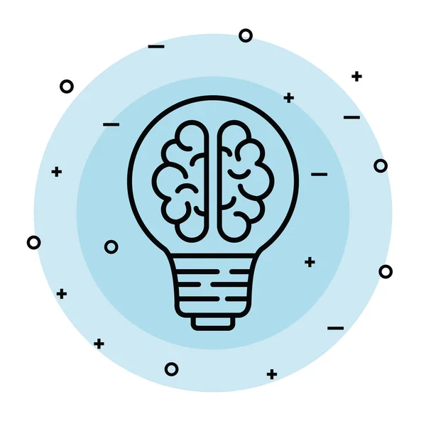 Myšlenka na žárovku se zdravotním mozkem a kreativní — Stockový vektor