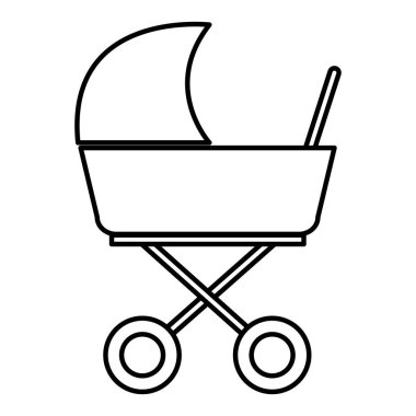 bebek sepeti izole simgesi
