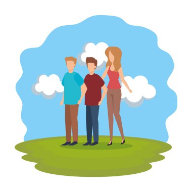 Parktaki bir grup insan