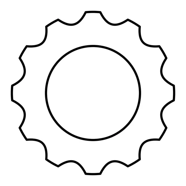 Gear machinery isolated icon — Stock Vector