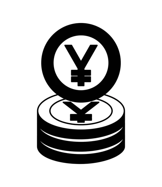 Ikone Yen isoliert — Stockvektor