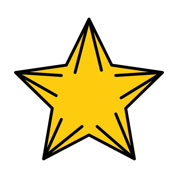 Étoile icône isolée décorative — Image vectorielle