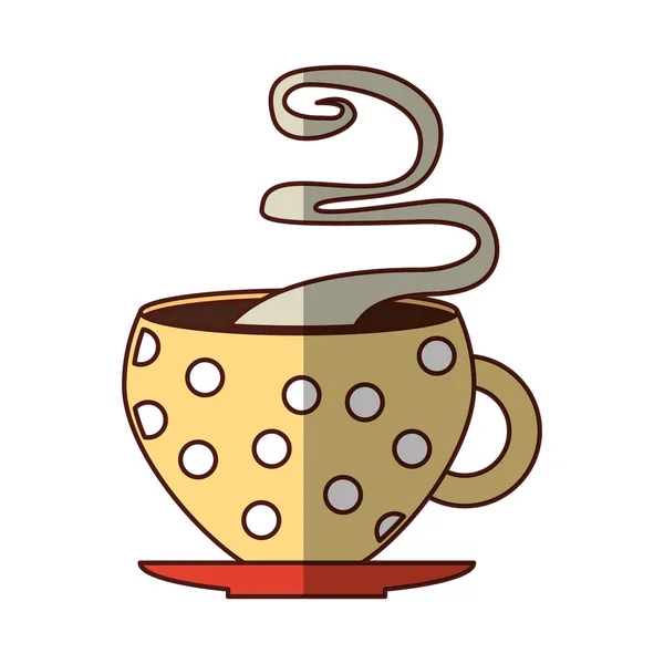 Šálek kávy nápoj izolované ikony — Stockový vektor