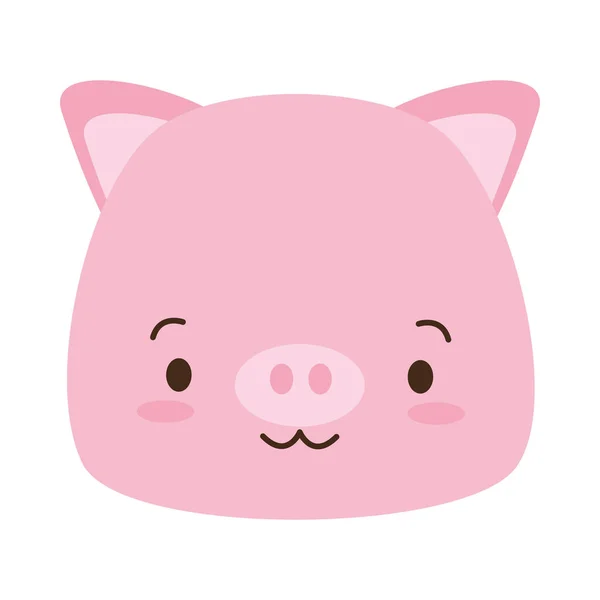 Dessin animé cochon mignon — Image vectorielle