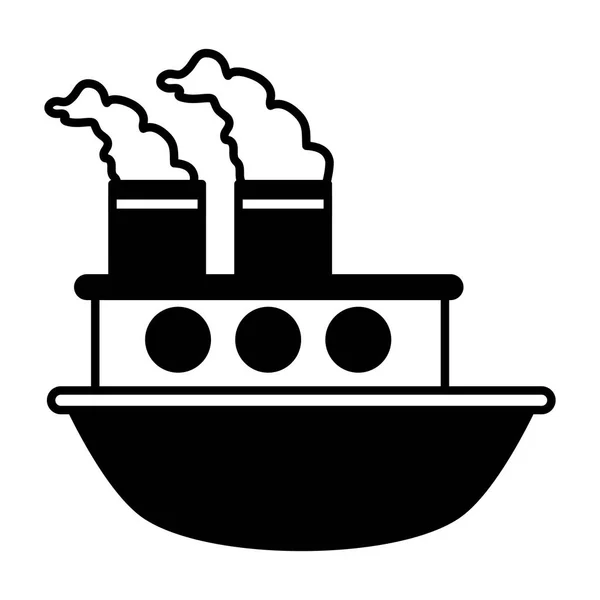 Trasporto marittimo in barca — Vettoriale Stock
