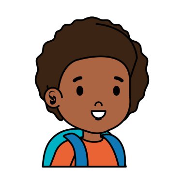 siyah küçük öğrenci çocuk