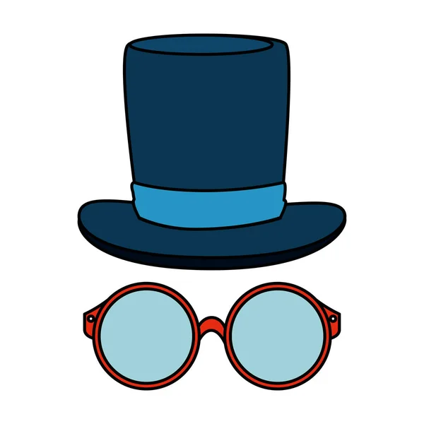 Okulary z TopHat stylu Hipster — Wektor stockowy