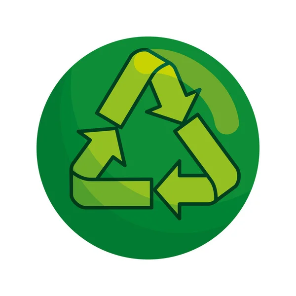 Recycle pijlen symboolpictogram — Stockvector