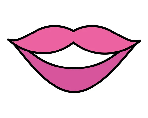 Sensuality female lips icon — Stock Vector