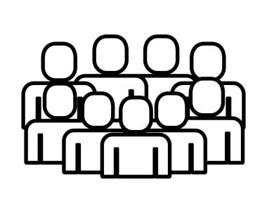 Grup insanların ekip çalışması silueti