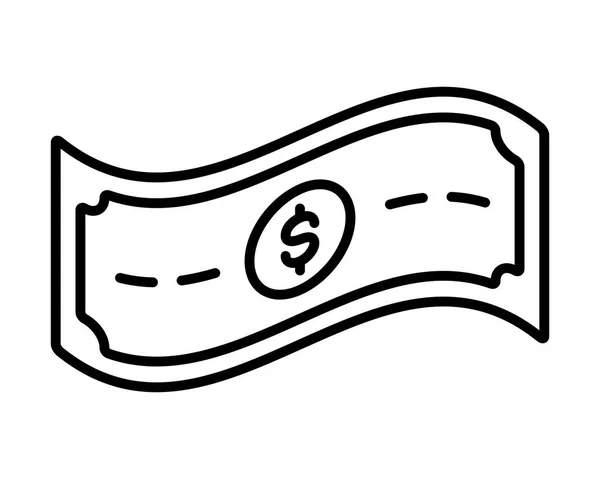 Billet d'argent en dollars — Image vectorielle