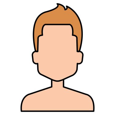 genç adam gömleksiz avatar karakter