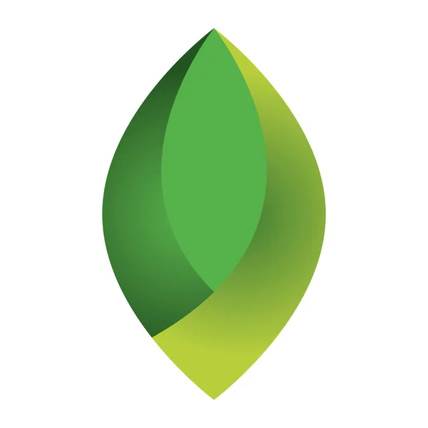 Emblème d'entreprise avec feuille écologique — Image vectorielle