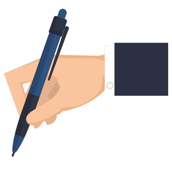 Hand writing with pen — Stock Vector