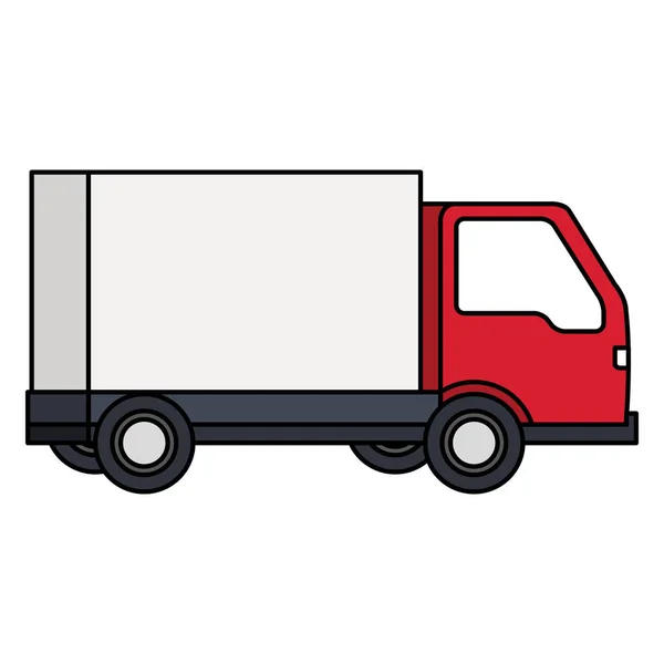 Layanan pengiriman truk ikon terisolasi - Stok Vektor