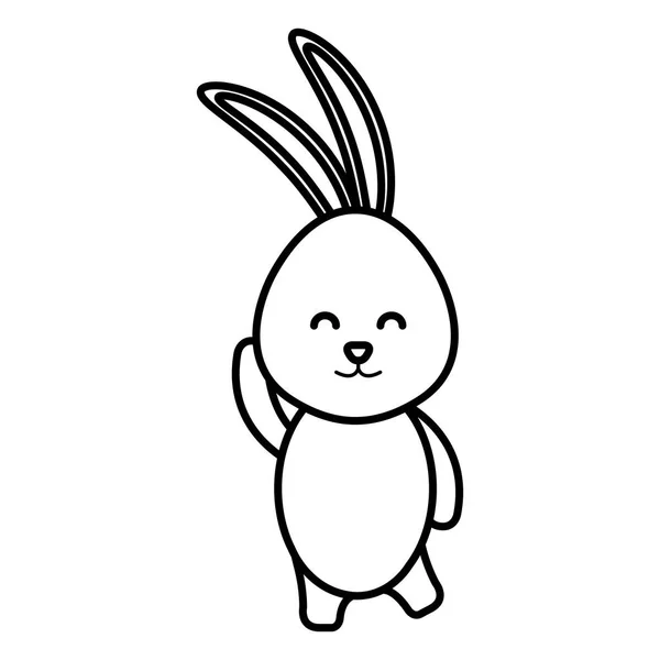 Cute rabbit animal character — Stock Vector