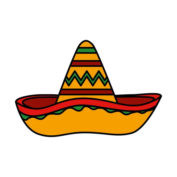 Mexican hat mariachi icon — Stock Vector