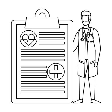 stetoskop ve sipariş ile doktor